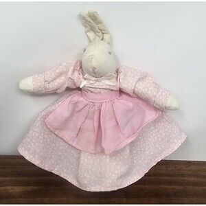 Stuffed Bunny Rabbit Girl Pier 1 Imports  6.25" Cloth Doll Decorative Easter